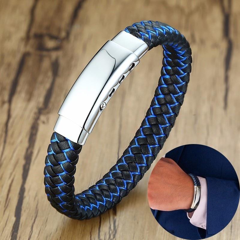 Fashion Thin Blue Line Bracelet Adjustable Police Officer Wristband ...