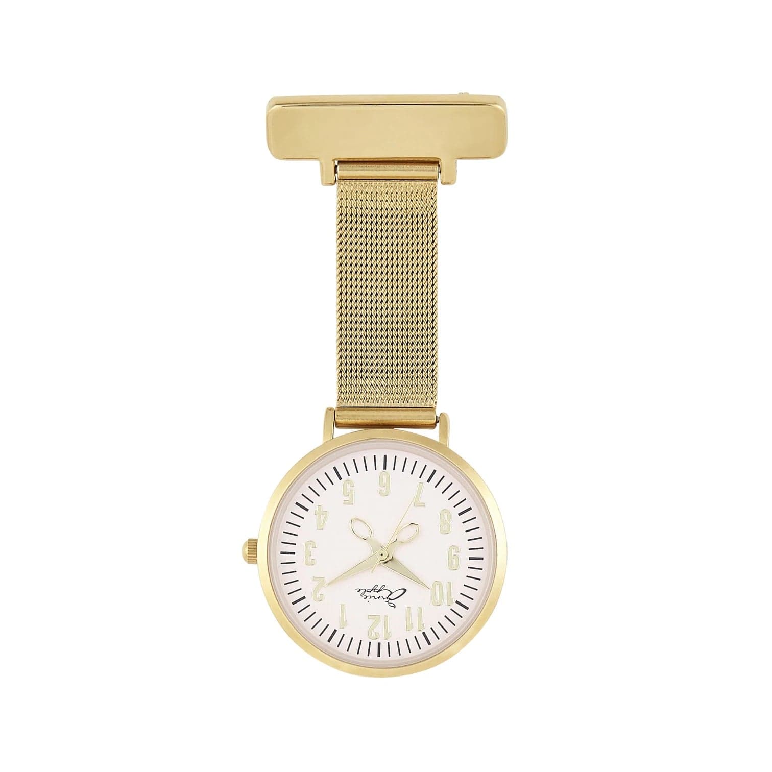 Aurora Blush Pink/Gold Mesh Nurse Fob Watch - Medshop Malaysia product image