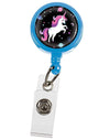 Prestige Medical ID Holder Unicorns Black On Blue Prestige Retracteze ID Holder