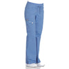 Cherokee Workwear Core Stretch 24001 Scrubs Pants Women's Low Rise Drawstring Cargo Ciel Blue L