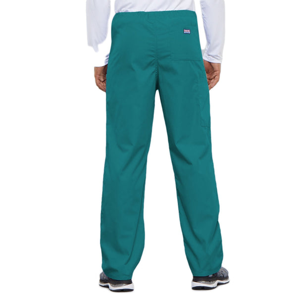 Cherokee Workwear 4100 Scrubs Pants Unisex Drawstring Cargo Teal Blue 3XL