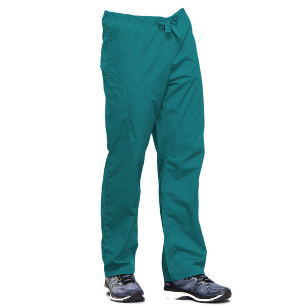 Cherokee Workwear 4100 Scrubs Pants Unisex Drawstring Cargo Teal Blue 5XL