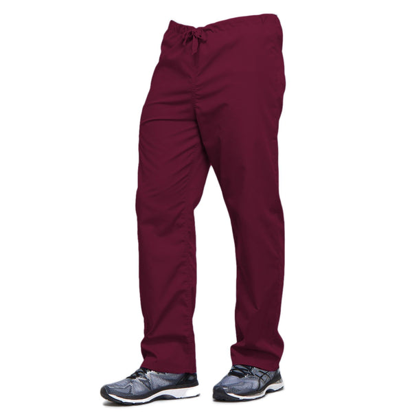 Cherokee Workwear 4100 Scrubs Pants Unisex Drawstring Cargo Wine 3XL