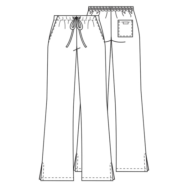 Cherokee Workwear 4101 Scrubs Pants Women's Natural Rise Flare Leg Drawstring Royal 3XL
