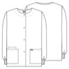 Cherokee Workwear 4350 Scrubs Jacket Women's Snap Front Warm-Up Grey 3XL