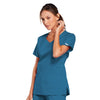 Cherokee Core Stretch 4727 Scrubs Top Women's V-Neck Caribbean Blue 4XL