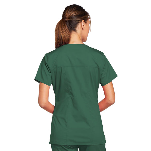 Cherokee Core Stretch 4727 Scrubs Top Women's V-Neck Hunter Green 3XL