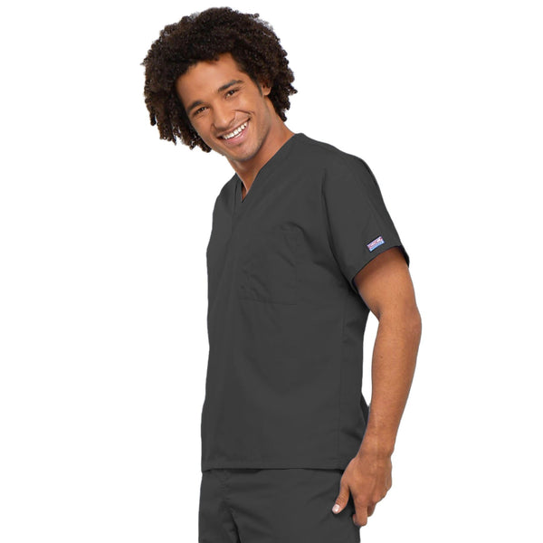 Cherokee Workwear 4777 Scrubs Top Unisex V-Neck Tunic. Pewter 3XL