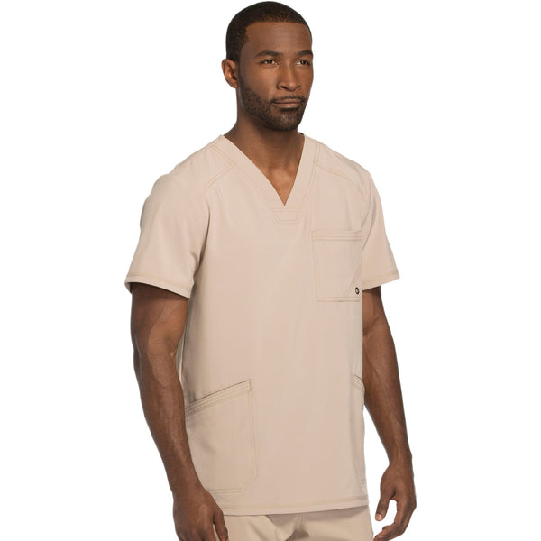 Cherokee Infinity CK900A Scrubs Top Men's V-Neck Khaki 5XL