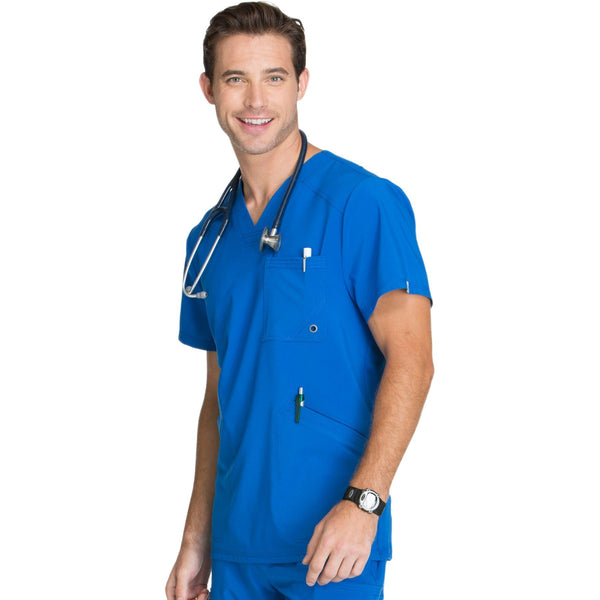 Cherokee Infinity CK900A Scrubs Top Men's V-Neck Royal 4XL