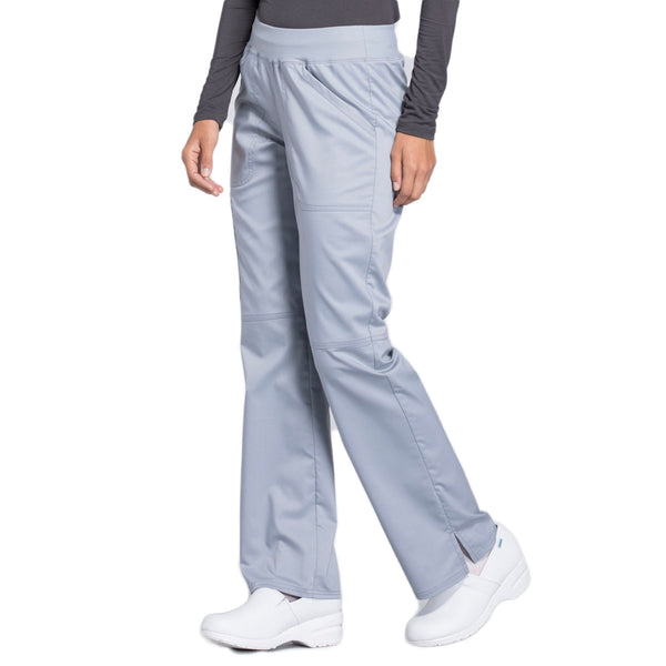 Cherokee Workwear Revolution WW110 Scrubs Pants Women's Mid Rise Straight Leg Pull-on Grey 4XL