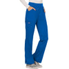 Cherokee Workwear Revolution WW110 Scrubs Pants Women's Mid Rise Straight Leg Pull-on Royal 5XL