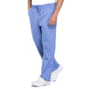 Cherokee Workwear Professionals WW190 Scrubs Pants Men's Tapered Leg Drawstring Cargo Ciel Blue 4XL