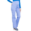 Cherokee Workwear Professionals WW220 Scrubs Pants Maternity Straight Leg Ciel Blue M