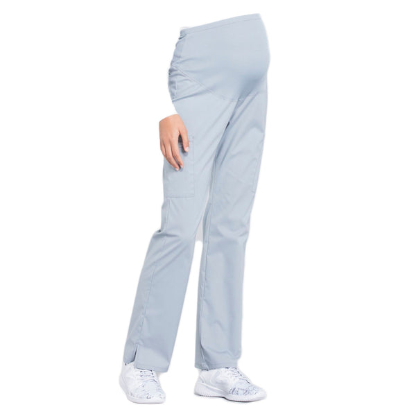 Cherokee Workwear Professionals WW220 Scrubs Pants Maternity Straight Leg Grey M