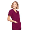 Cherokee Workwear WW650 Scrubs Top Women's Mock Wrap Wine 5XL