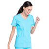 Cherokee Workwear Professionals WW655 Scrubs Top Women's Mock Wrap Turquoise 5XL