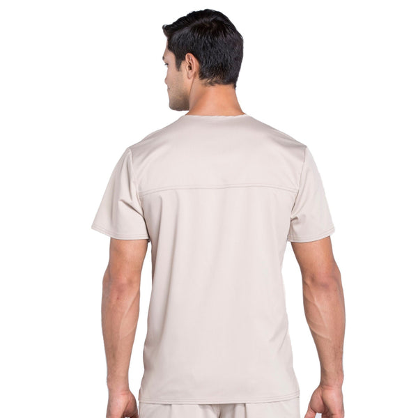 Cherokee Workwear Revolution WW670 Scrubs Top Men's V-Neck Khaki 3XL