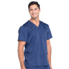 Cherokee Workwear Revolution WW670 Scrubs Top Men's V-Neck Navy 5XL