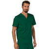 Cherokee Workwear Revolution WW690 Scrubs Top Men's V-Neck Hunter Green 4XL