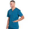 Cherokee Workwear Professionals WW695 Scrubs Top Men's V-Neck Caribbean Blue 4XL