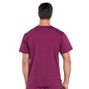 Cherokee Workwear Professionals WW695 Scrubs Top Men's V-Neck Wine 3XL