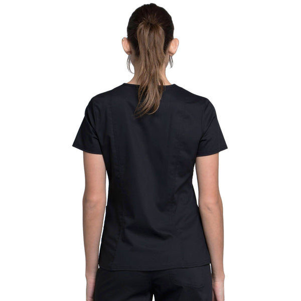 Cherokee Workwear Revolution WW710 Scrubs Top Women's V-Neck Black 3XL