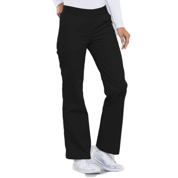 Cherokee Scrubs Pants 2XL / Regular Length Cherokee Flexibles 2085 Scrubs Pants Women's Mid Rise Knit Waist Pull-On Black