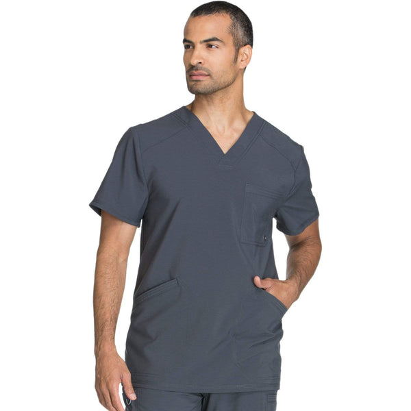 Cherokee Scrubs Top Cherokee Infinity CK900A Scrubs Top Men's V-Neck Pewter