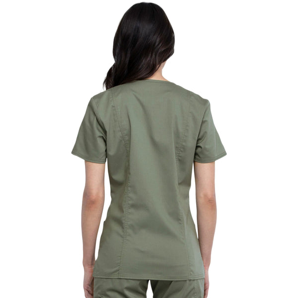 Cherokee Top Cherokee Revolution WW610 Scrubs Top Women Olive