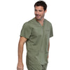 Cherokee Top Cherokee Revolution WW670 Scrubs Top Men Olive