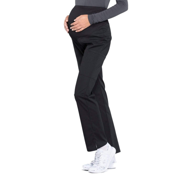 Cherokee Scrubs Pants Cherokee Workwear Professionals WW220 Scrubs Pants Maternity Straight Leg Black