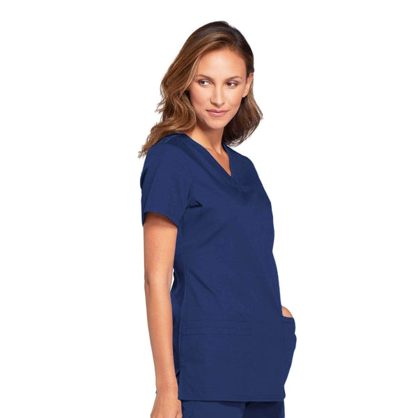 Cherokee Scrubs Top Cherokee Workwear WW645 Scrubs Top Women's V-Neck Navy