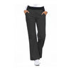 Cherokee Scrub Pants Flexibles (Contrast Black) Mid Rise Knit Waist Pull-On Pant Pewter Pant