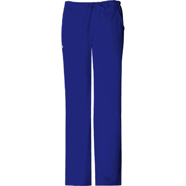 Cherokee Scrub Pants Luxe Low Rise Straight Leg Drawstring Pant Galaxy Blue Pant