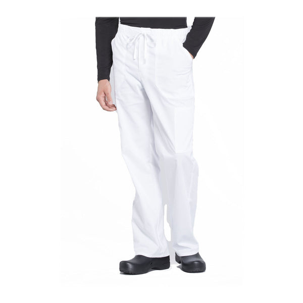 Cherokee Scrubs Workwear WW190 WW Professionals Mens Pant Mens White Pant