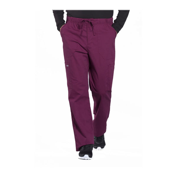 Cherokee Scrubs Workwear WW190 WW Professionals Mens Pant Mens Wine Pant