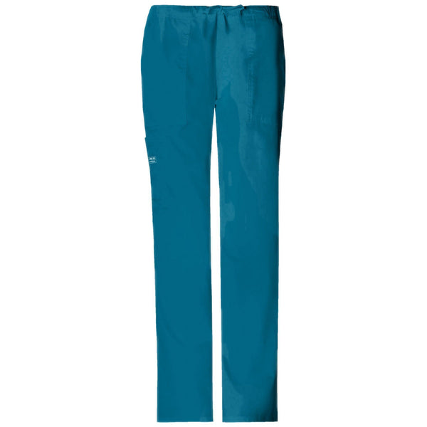 Cherokee Workwear Pant WW Core Stretch Mid Rise Drawstring Cargo Pant Caribbean Blue Pant