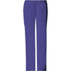 Cherokee Workwear Pant WW Core Stretch Mid Rise Drawstring Cargo Pant Grape Pant