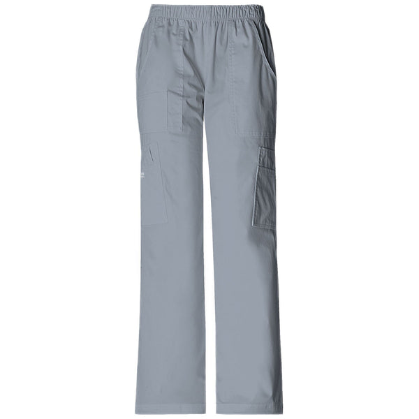 Cherokee Workwear Pant WW Core Stretch Mid Rise Pull-On Pant Cargo Pant Grey Pant