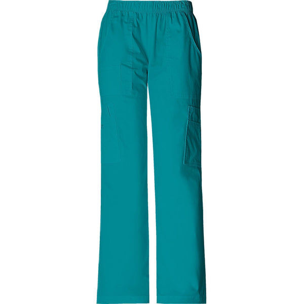 Cherokee Workwear Pant WW Core Stretch Mid Rise Pull-On Pant Cargo Pant Teal Pant