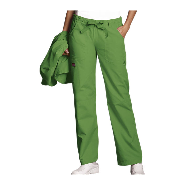 Cherokee Workwear Pant WW Low Rise Drawstring Cargo Pant Aloe Pant