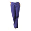 Cherokee Workwear Pant WW Natural Rise Flare Leg Drawstring Pant Grape Pant