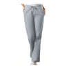 Cherokee Workwear Pant WW Natural Rise Flare Leg Drawstring Pant Grey Pant