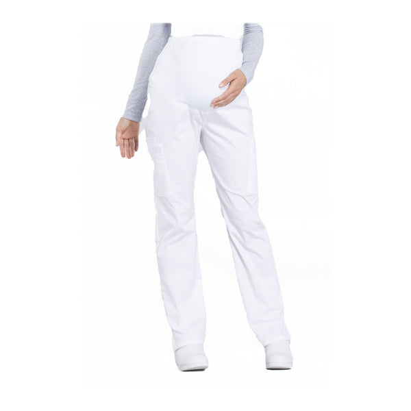 Cherokee Workwear Pant WW Professionals Maternity Straight Leg Pant White Pant