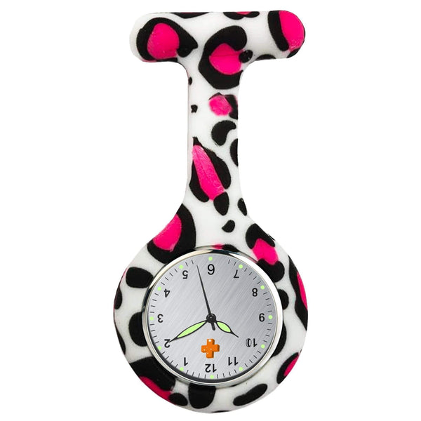 Medshop Fob Watches Pink Spots Silicone Nursing FOB Watch