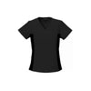 Cherokee Scrub Top Flexibles (Contrast Black) V-Neck Knit Panel Top Black Top