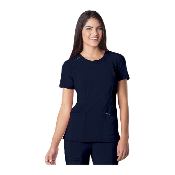 Cherokee Scrub Top Infinity Round Neck Top Navy Top