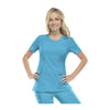 Cherokee Scrub Top Infinity Round Neck Top Turquoise Top