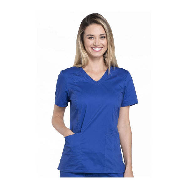 Cherokee Scrubs Workwear 4710 WW Core Stretch Top Modern Classic Galaxy Blue Top